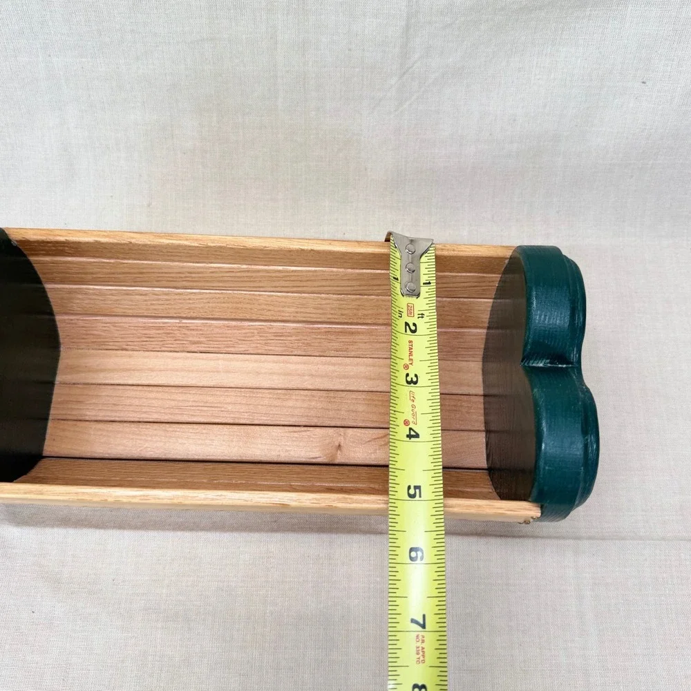 Vintage Heart Apple Wood Catchall Tray Entryway Organizer Cottage Decor